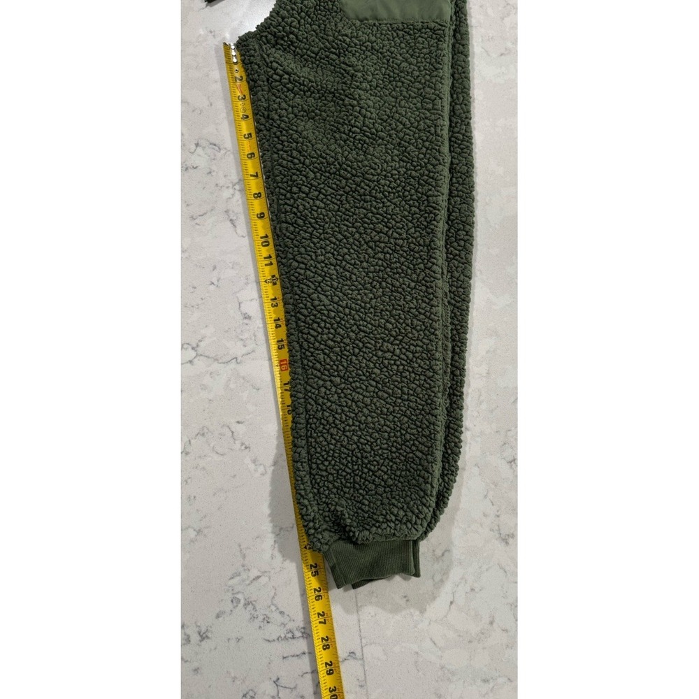 No Boundaries Joggers Womens XS Green Sherpa Fleece Athleisure Lounge Casual - Picture 6 of 7